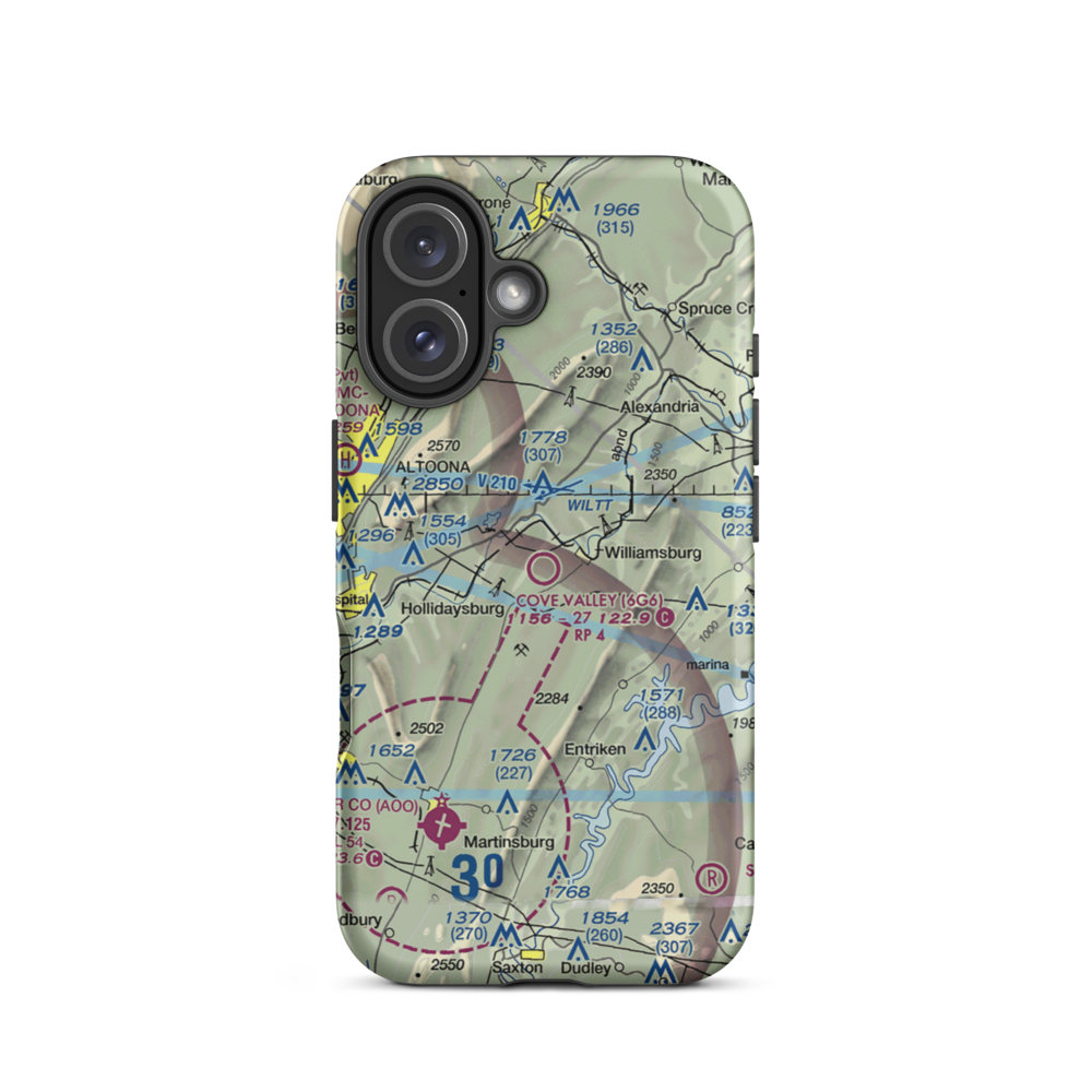 Cove Valley Airport (6G6) VFR Sectional  Tough iPhone Case iPhone 16 model shown