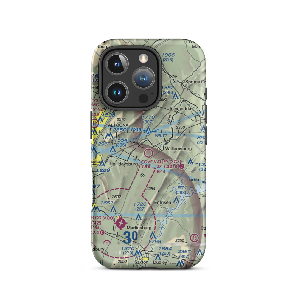Cove Valley Airport (6G6) VFR Sectional  Tough iPhone Case iPhone 16 Pro model shown