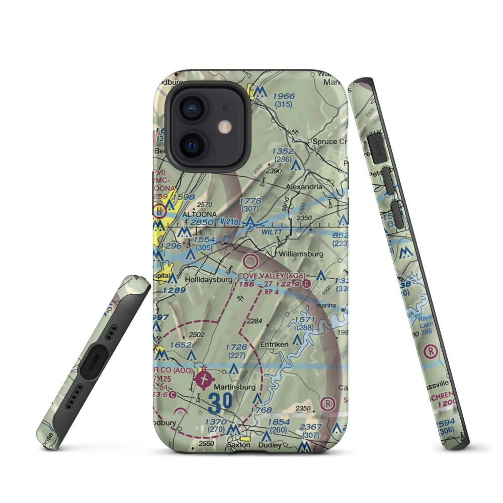 Cove Valley Airport (6G6) VFR Sectional  Tough iPhone Case iPhone 12 model shown