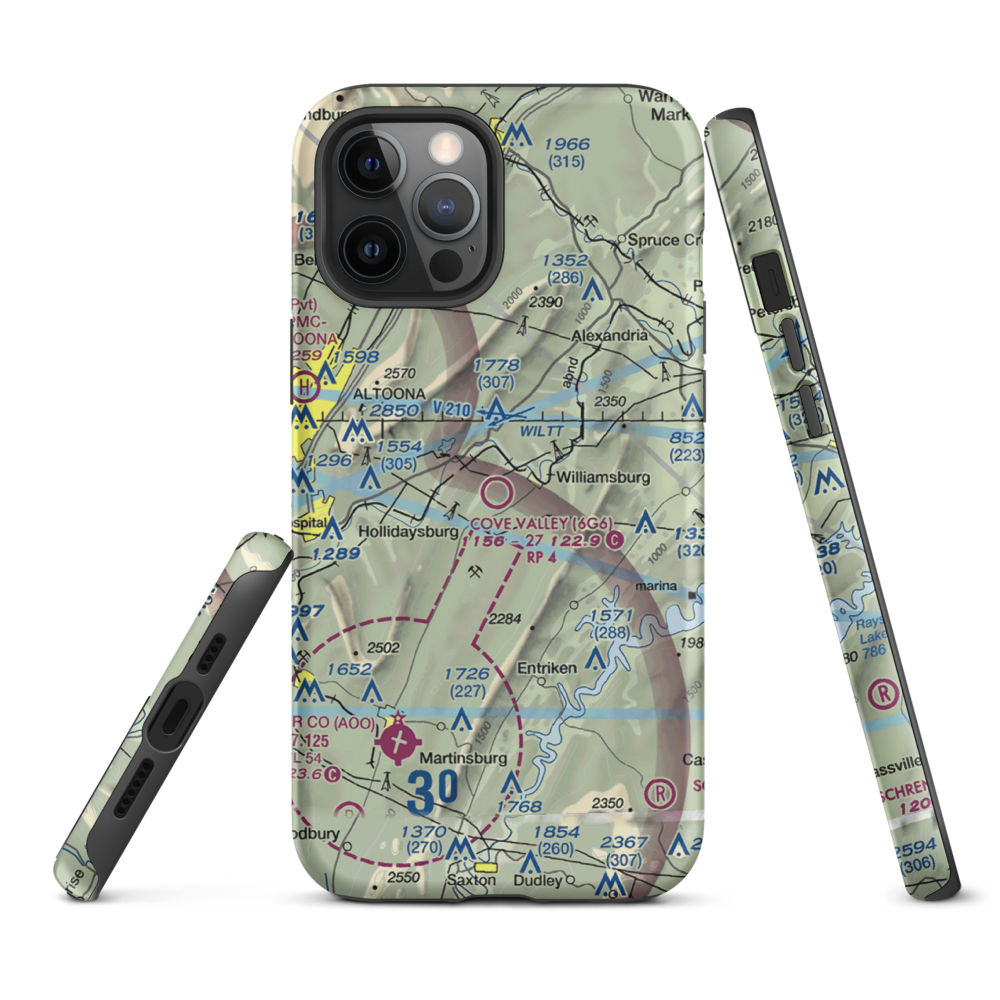 Cove Valley Airport (6G6) VFR Sectional  Tough iPhone Case iPhone 12 Pro Max model shown