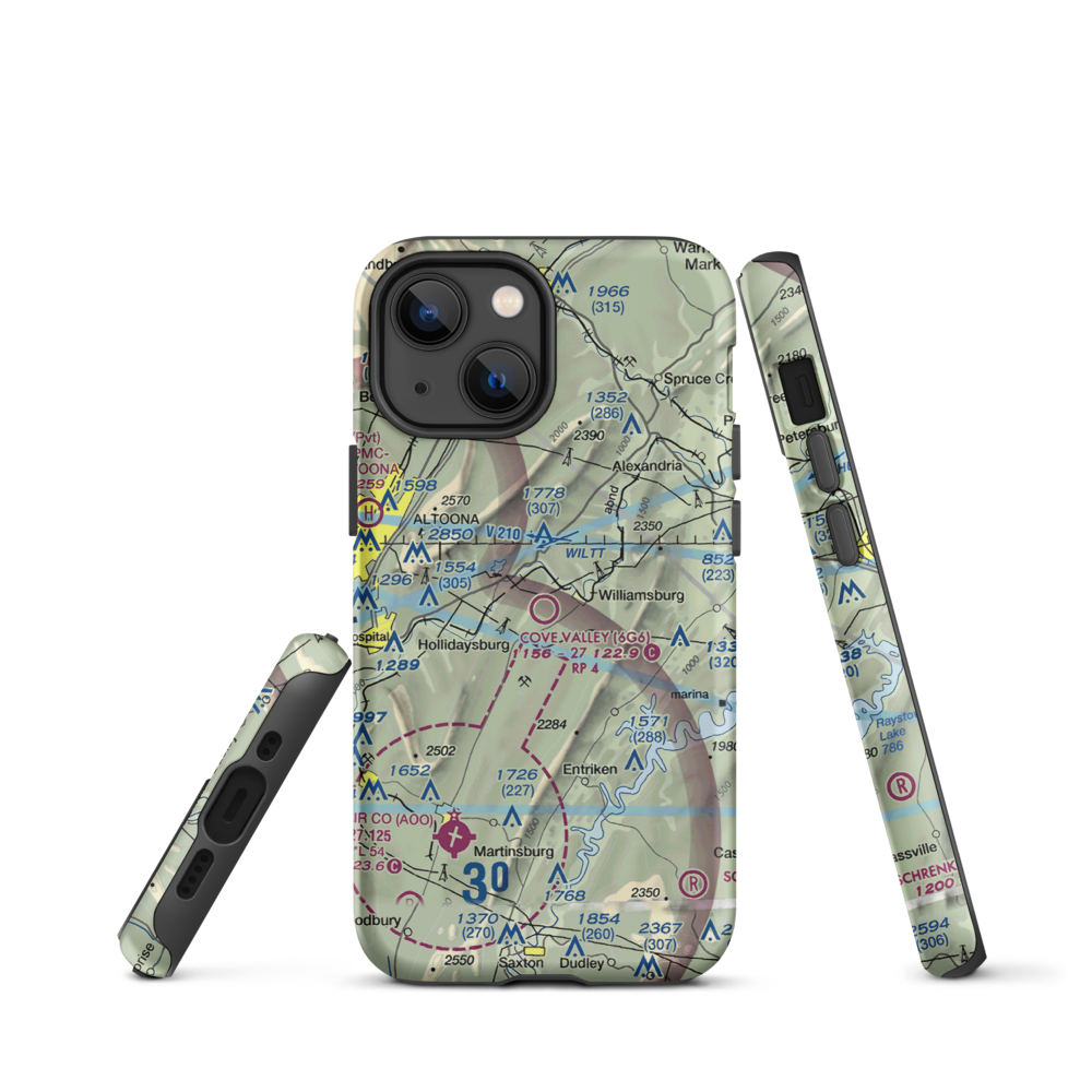 Cove Valley Airport (6G6) VFR Sectional  Tough iPhone Case iPhone 13 mini model shown