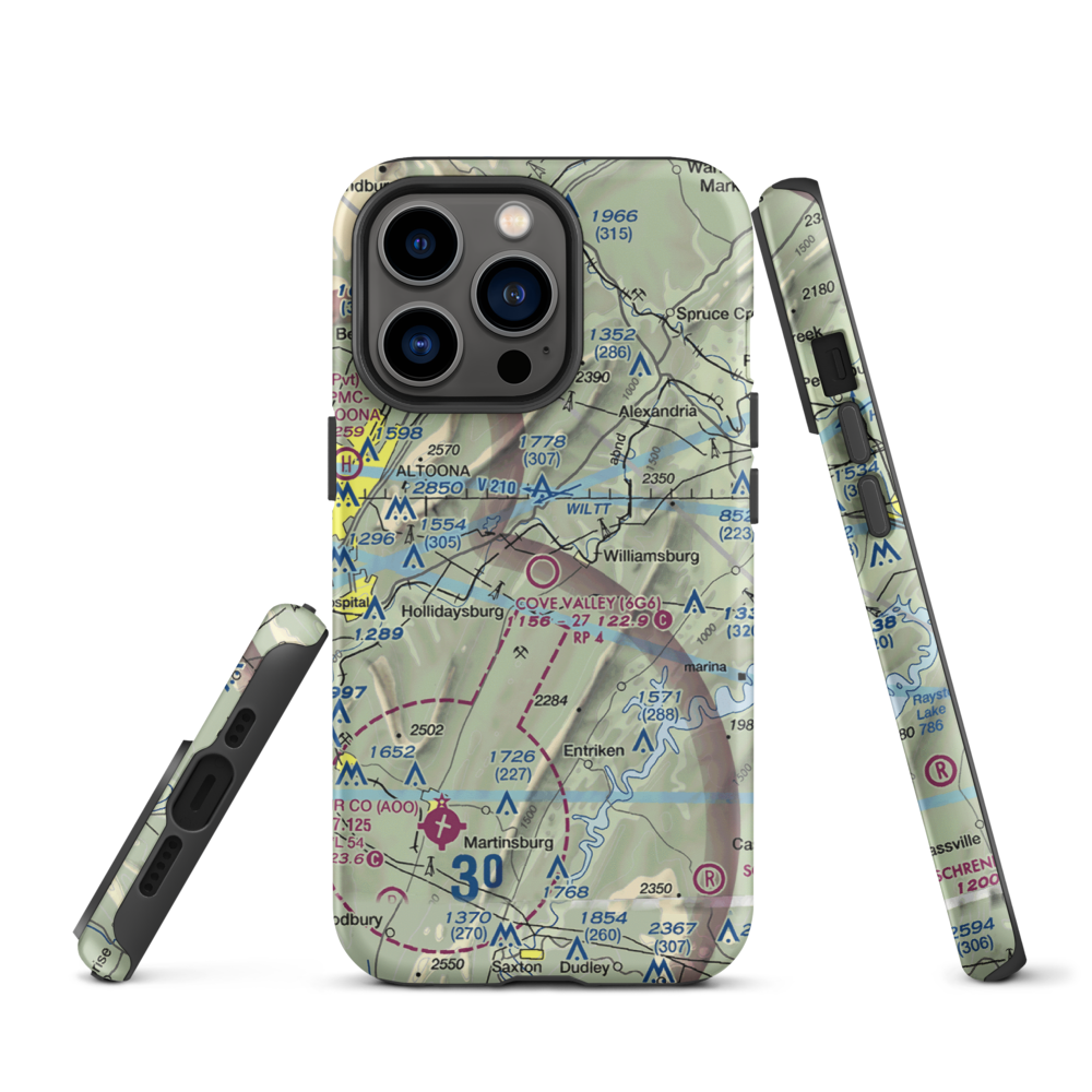 Cove Valley Airport (6G6) VFR Sectional  Tough iPhone Case iPhone 13 Pro model shown