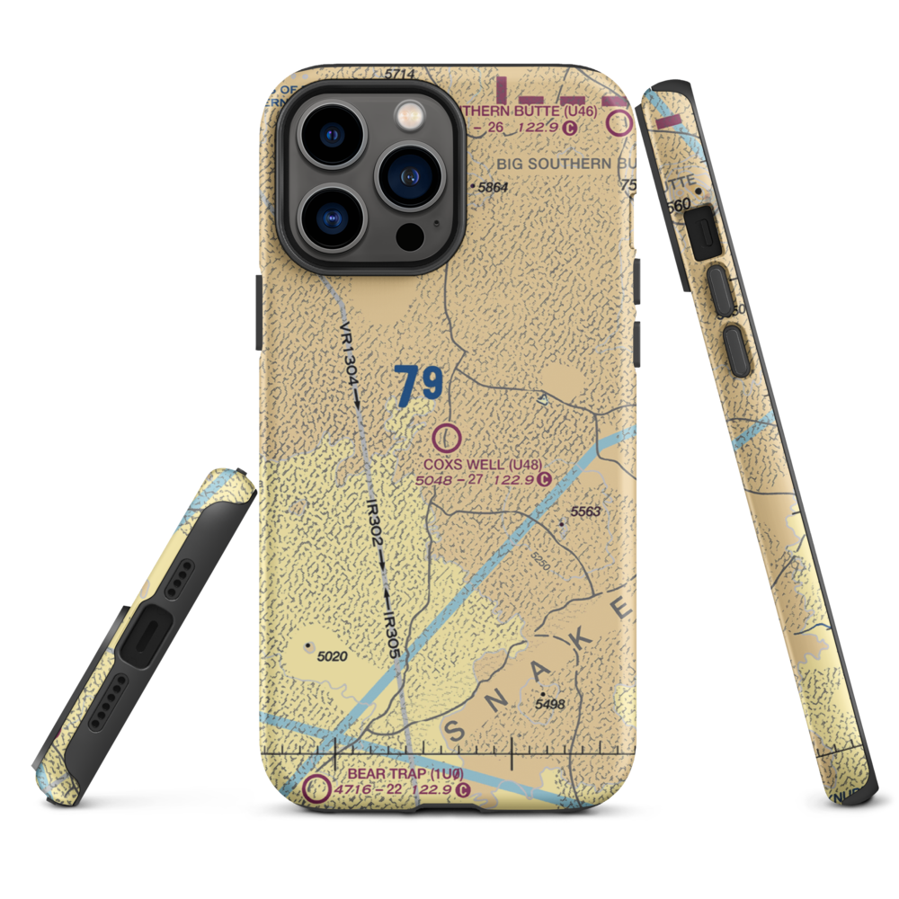Coxs Well Airport (U48) VFR Sectional  Tough iPhone Case iPhone 13 Pro Max model shown