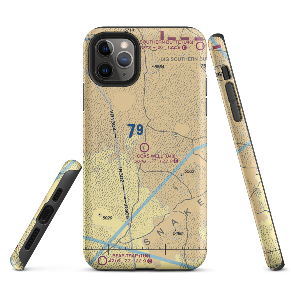 Coxs Well Airport (U48) VFR Sectional  Tough iPhone Case iPhone 11 Pro Max model shown