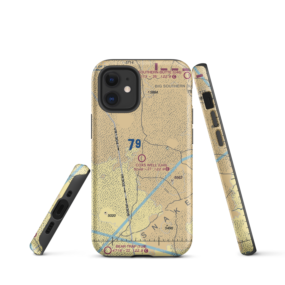 Coxs Well Airport (U48) VFR Sectional  Tough iPhone Case iPhone 12 mini model shown