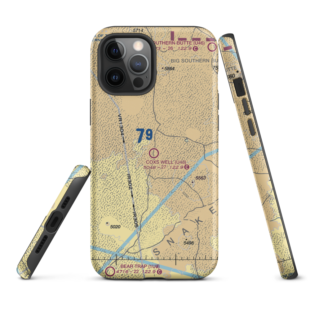 Coxs Well Airport (U48) VFR Sectional  Tough iPhone Case iPhone 12 Pro Max model shown