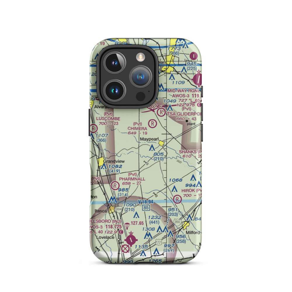 Coyote Crossing Airport (TA26) VFR Sectional  Tough iPhone Case iPhone 16 Pro model shown