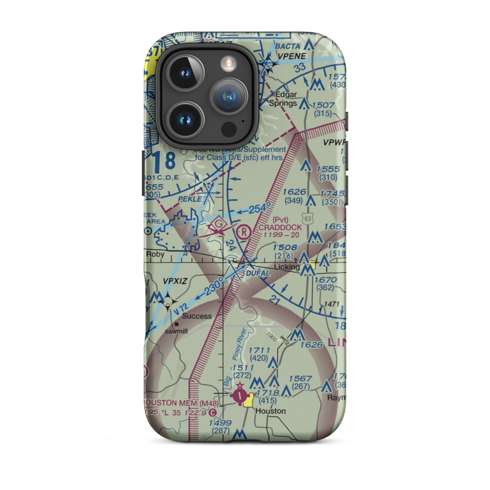 Craddock Field (6MU9) VFR Sectional  Tough iPhone Case iPhone 16 Pro Max model shown