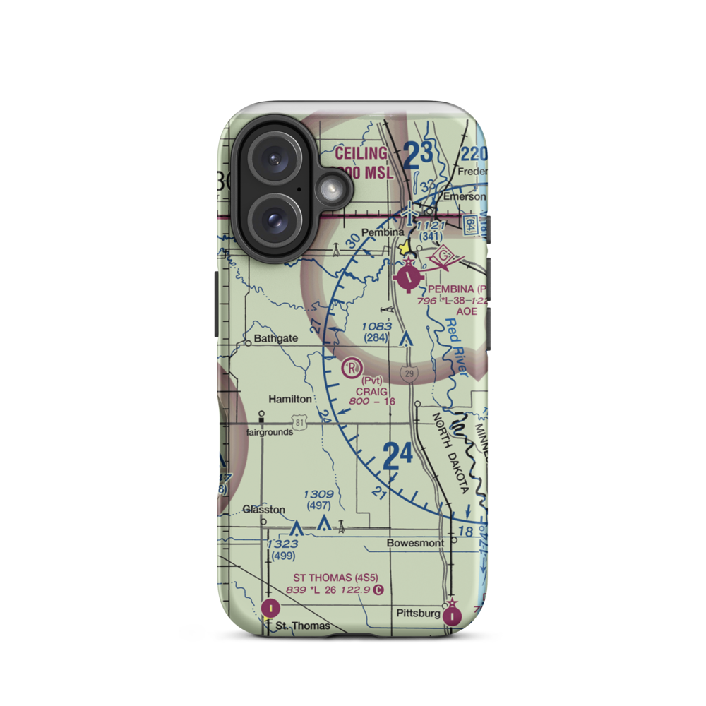 Craig Private Airport (5ND3) VFR Sectional  Tough iPhone Case iPhone 16 model shown