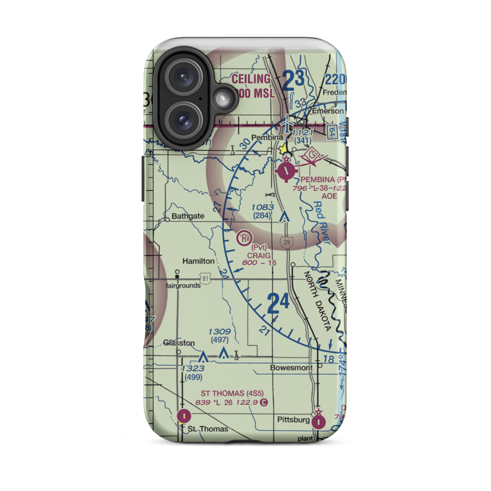 Craig Private Airport (5ND3) VFR Sectional  Tough iPhone Case iPhone 16 Plus model shown