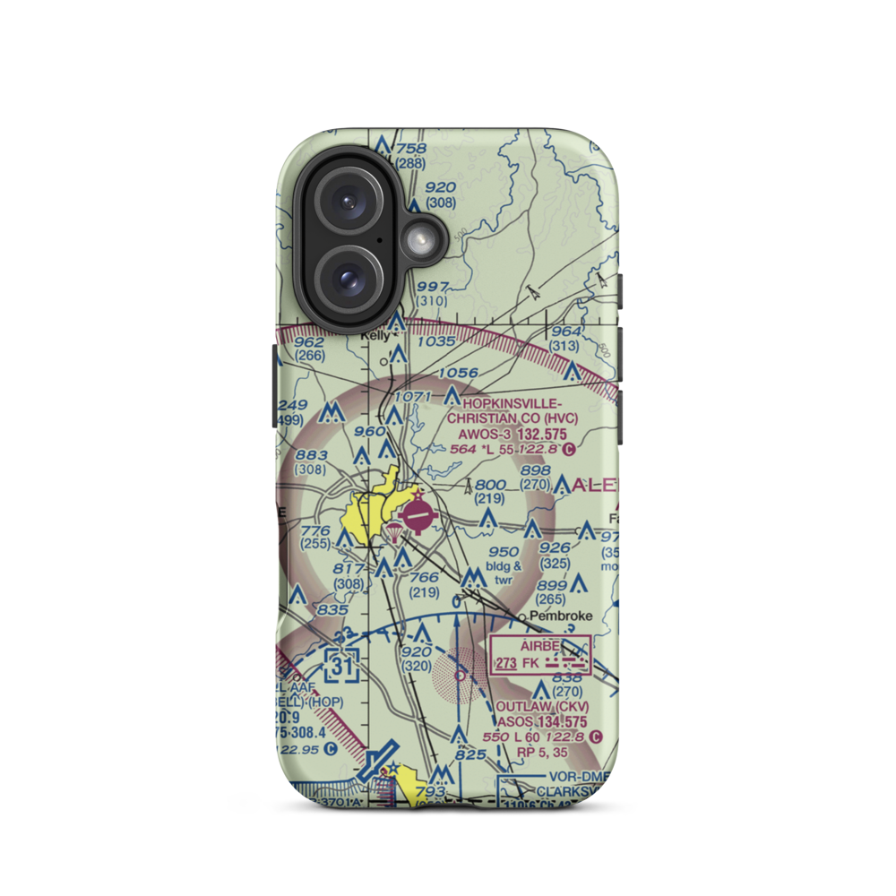 Cramer Aerodrome (29KY) VFR Sectional  Tough iPhone Case iPhone 16 model shown