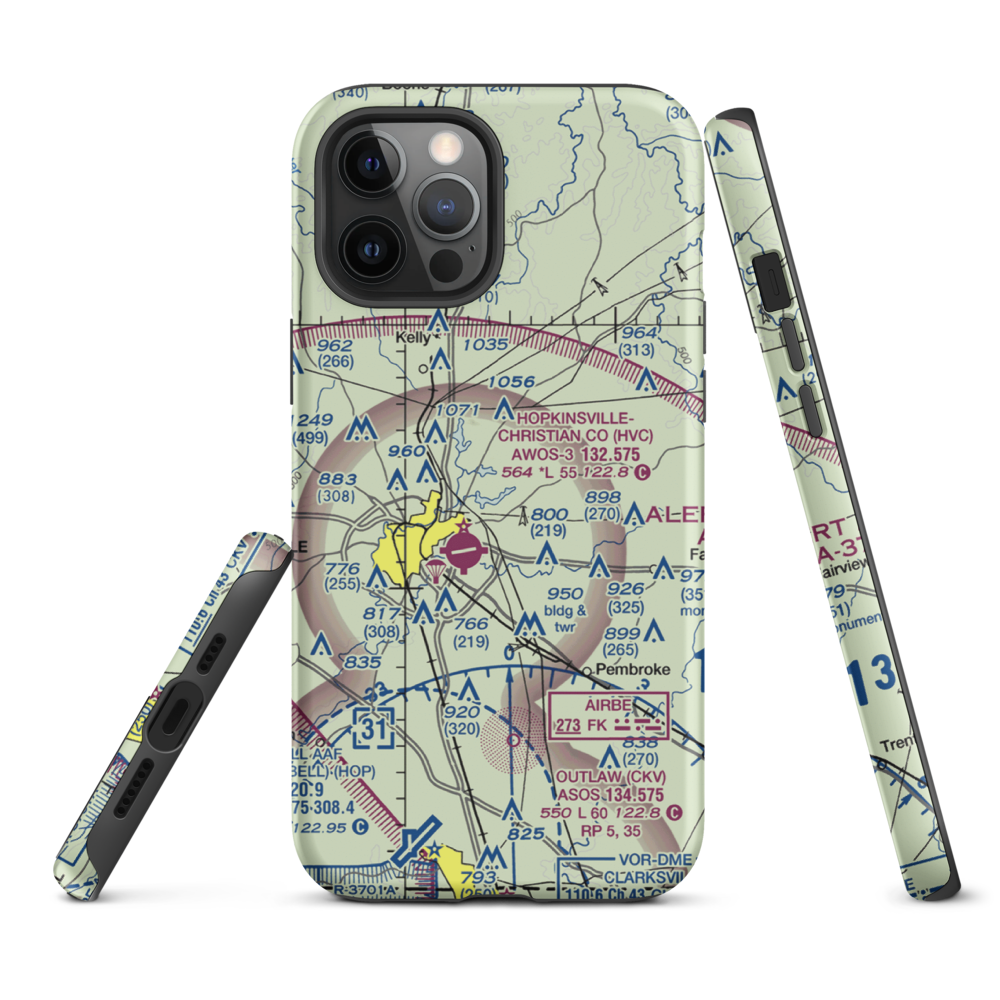 Cramer Aerodrome (29KY) VFR Sectional  Tough iPhone Case iPhone 12 Pro Max model shown