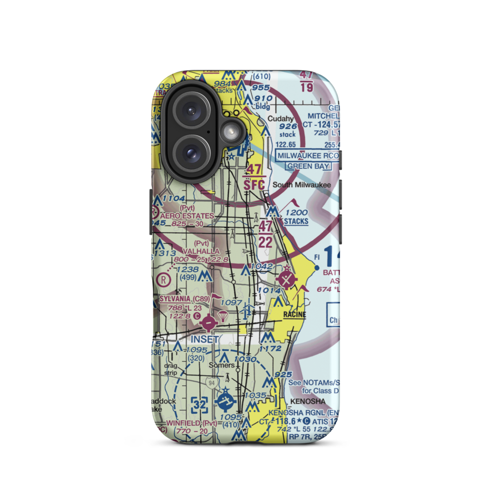 Crash In International Airport (0WI5) VFR Sectional  Tough iPhone Case iPhone 16 model shown