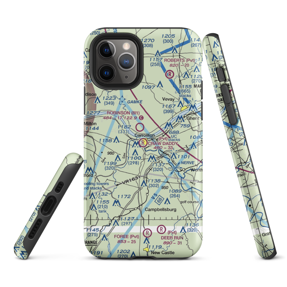 Craw Daddy Landing Airport (3KY4) VFR Sectional  Tough iPhone Case iPhone 11 Pro model shown