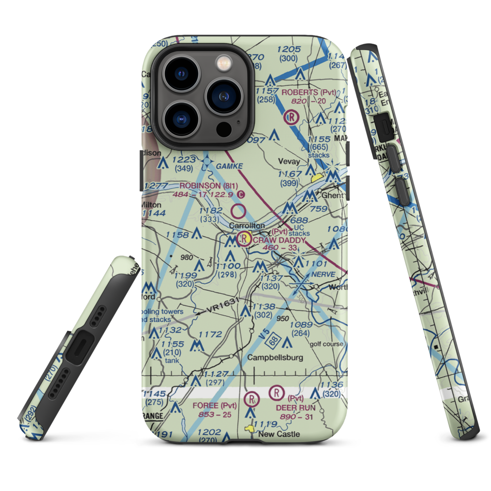 Craw Daddy Landing Airport (3KY4) VFR Sectional  Tough iPhone Case iPhone 13 Pro Max model shown