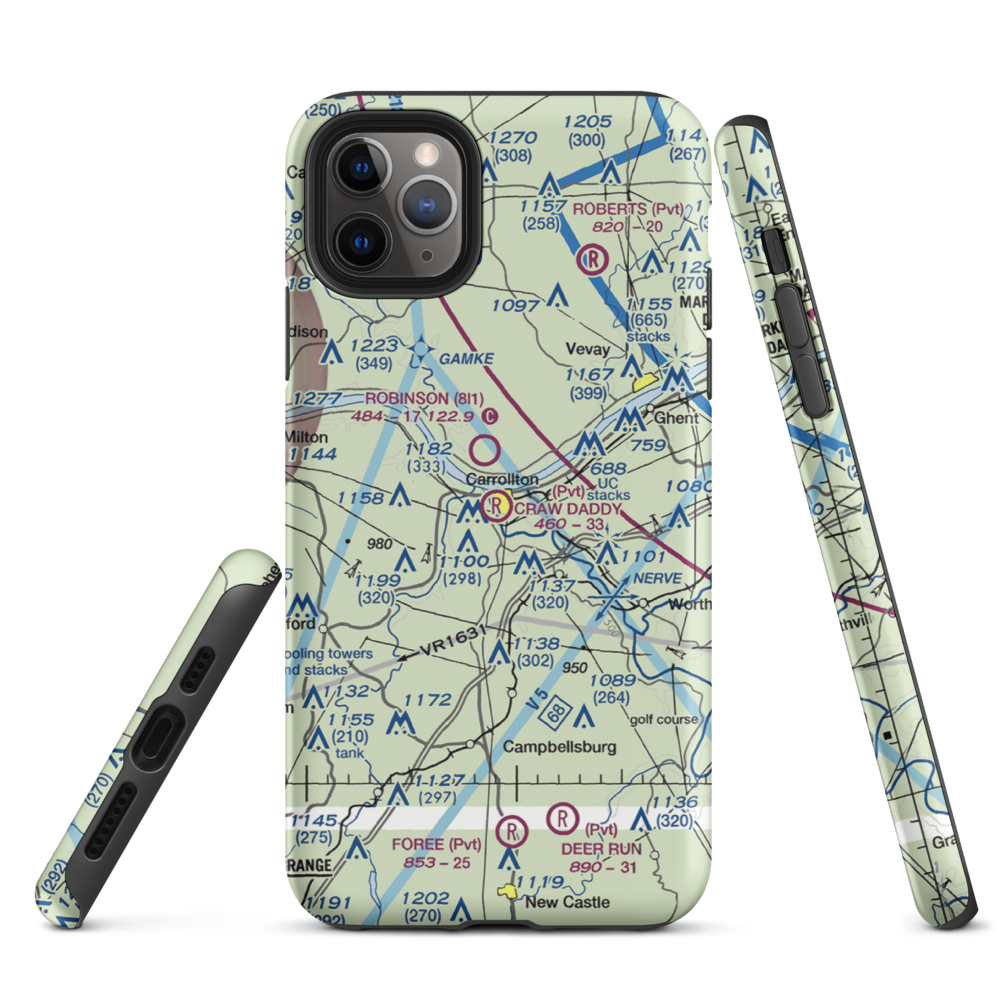 Craw Daddy Landing Airport (3KY4) VFR Sectional  Tough iPhone Case iPhone 11 Pro Max model shown