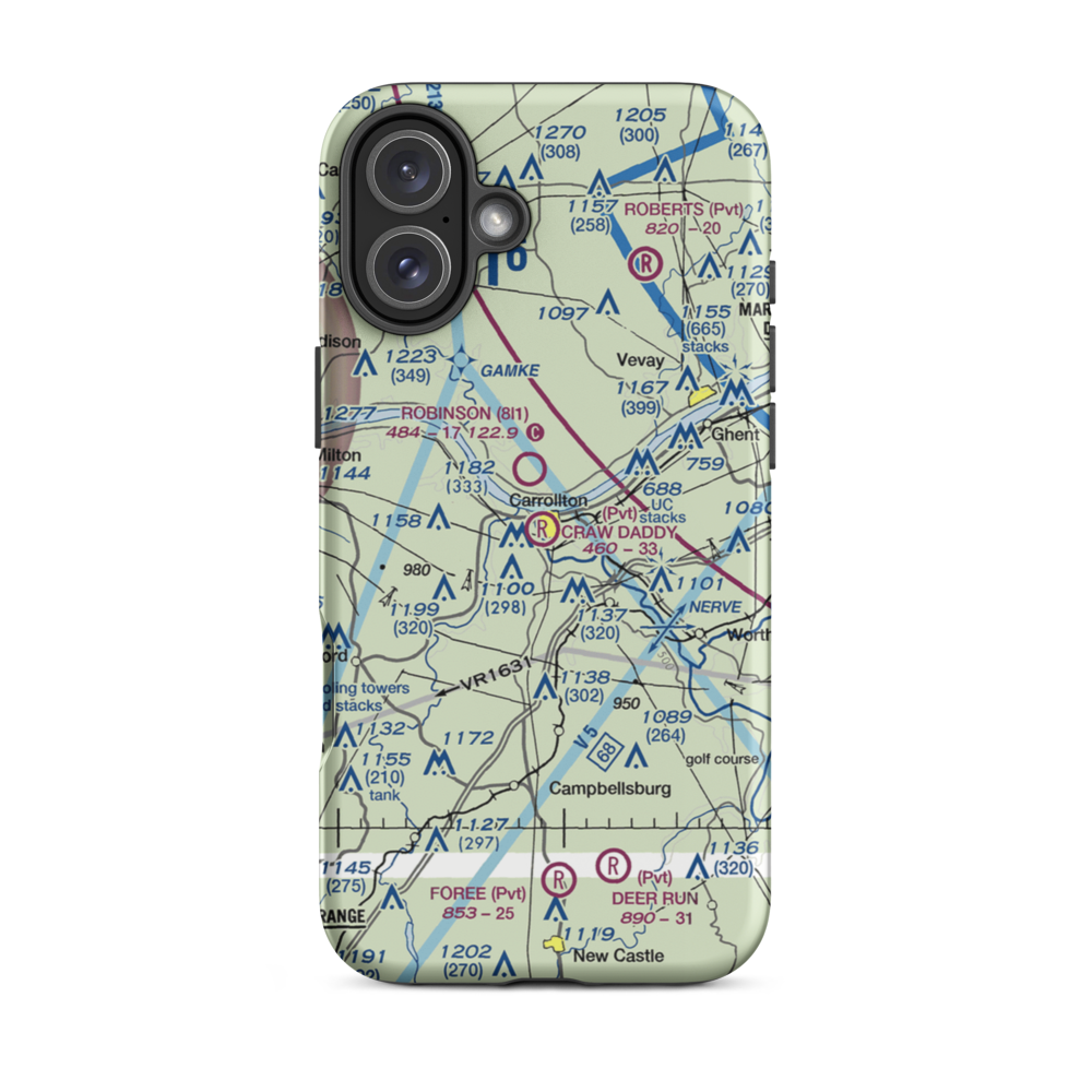 Craw Daddy Landing Airport (3KY4) VFR Sectional  Tough iPhone Case iPhone 16 Plus model shown