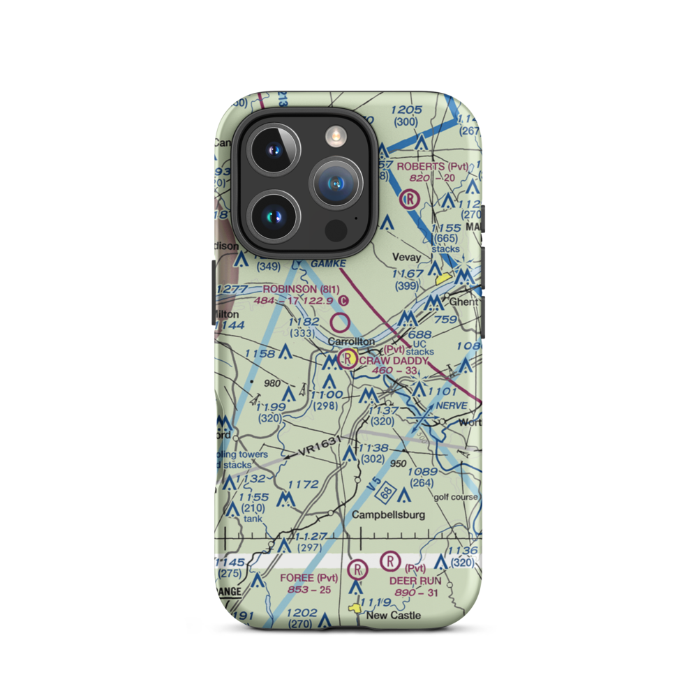 Craw Daddy Landing Airport (3KY4) VFR Sectional  Tough iPhone Case iPhone 16 Pro model shown