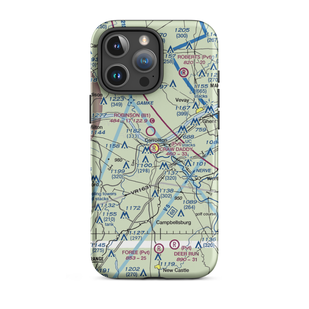 Craw Daddy Landing Airport (3KY4) VFR Sectional  Tough iPhone Case iPhone 16 Pro Max model shown