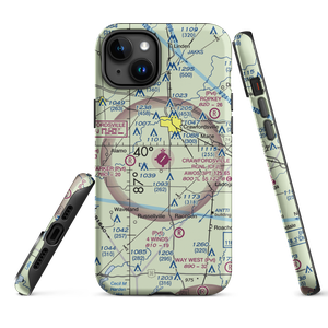 Crawfordsville Regional Airport (CFJ) VFR Sectional  Tough iPhone Case