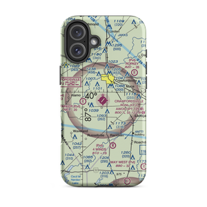 Crawfordsville Regional Airport (CFJ) VFR Sectional  Tough iPhone Case