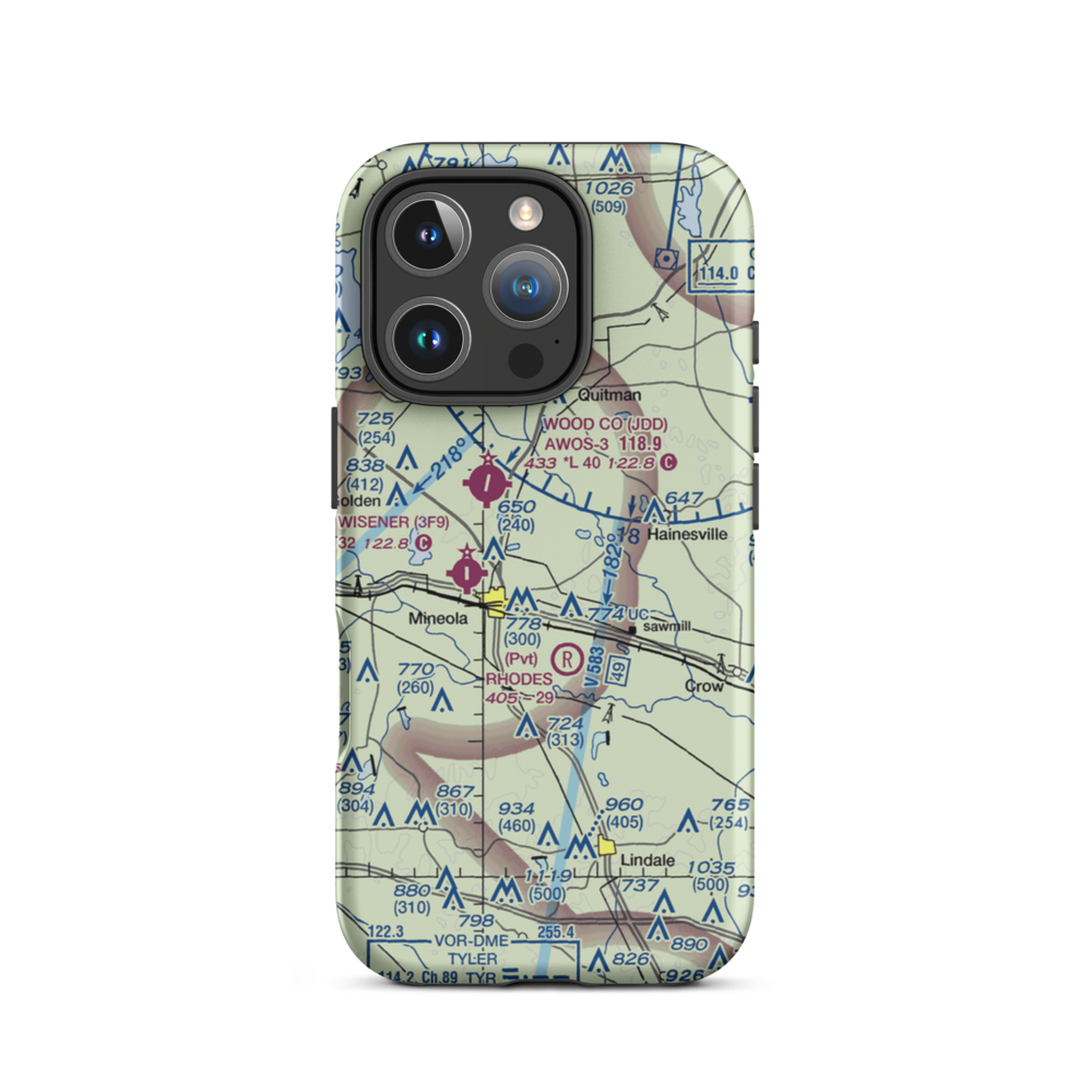 Creekside Air Park (XA46) VFR Sectional  Tough iPhone Case iPhone 16 Pro model shown