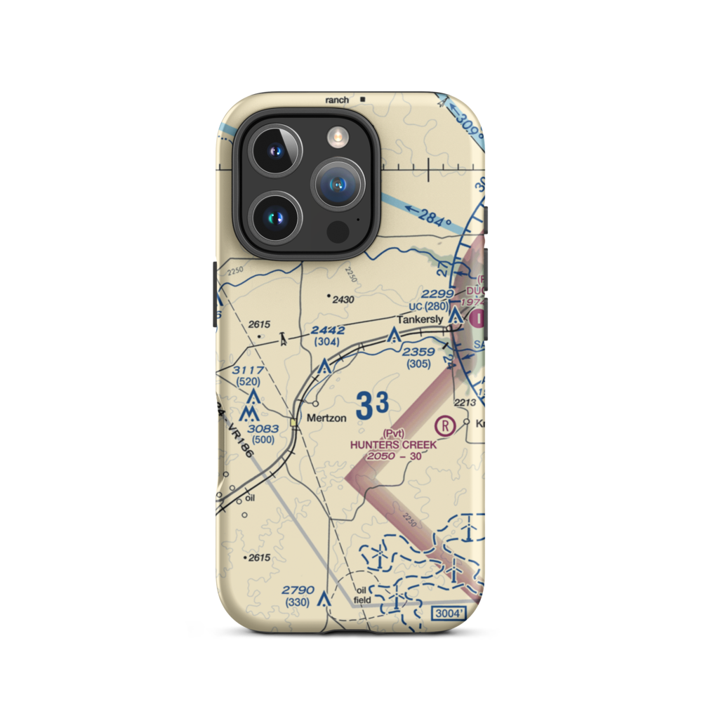 Creekside Airport (03XS) VFR Sectional  Tough iPhone Case iPhone 16 Pro model shown