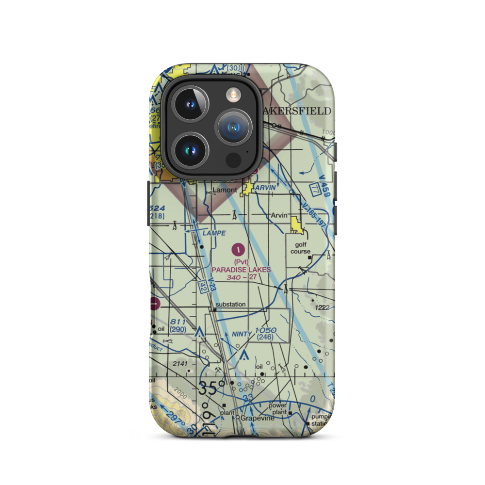 Creekside Airport (5CL8) VFR Sectional  Tough iPhone Case iPhone 16 Pro model shown