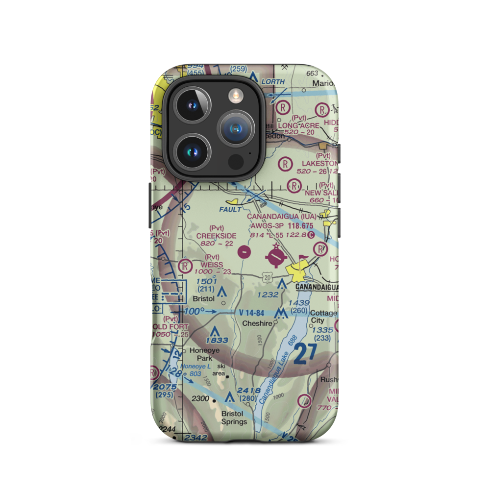 Creekside Airport (D67) VFR Sectional  Tough iPhone Case iPhone 16 Pro model shown