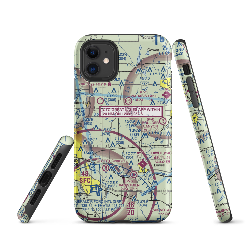 Cridler Airport (5MI3) VFR Sectional  Tough iPhone Case iPhone 11 model shown