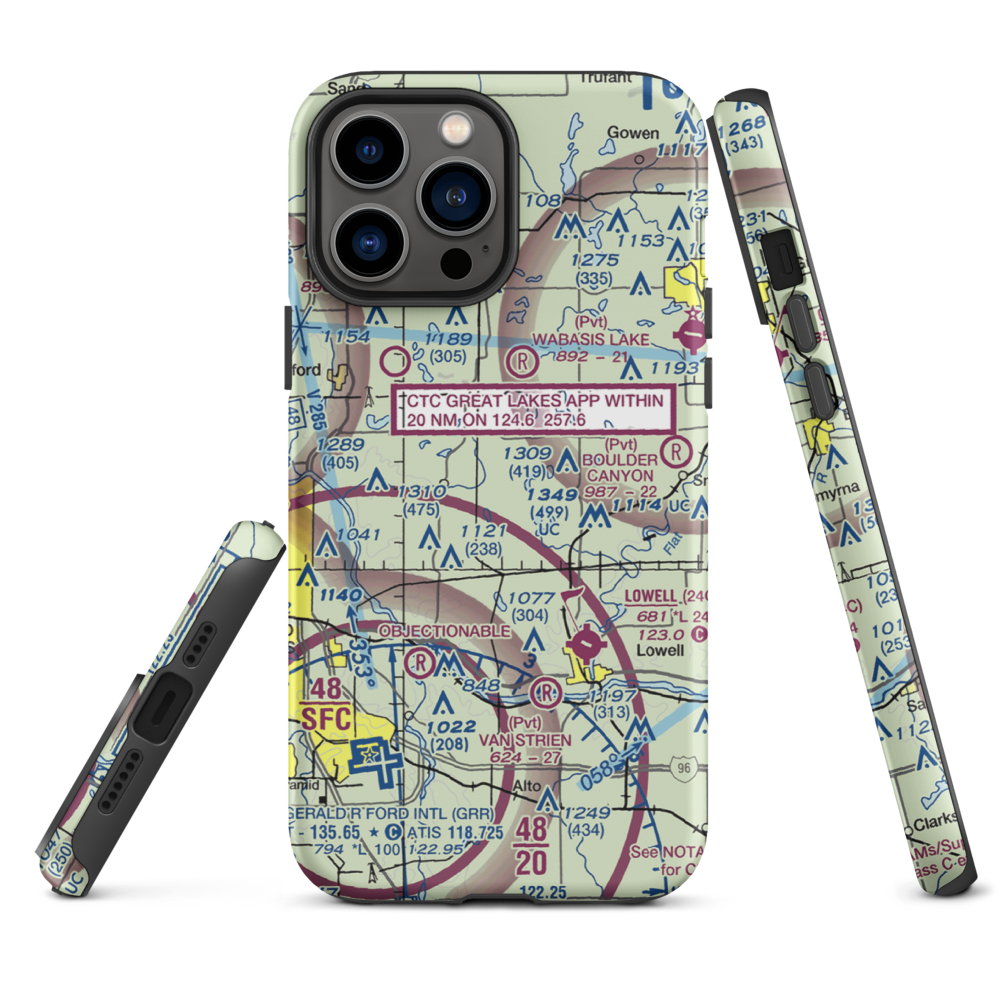 Cridler Airport (5MI3) VFR Sectional  Tough iPhone Case iPhone 13 Pro Max model shown