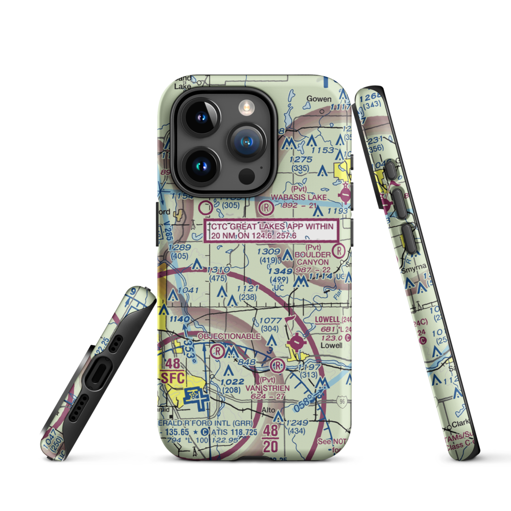 Cridler Airport (5MI3) VFR Sectional  Tough iPhone Case iPhone 15 Pro model shown
