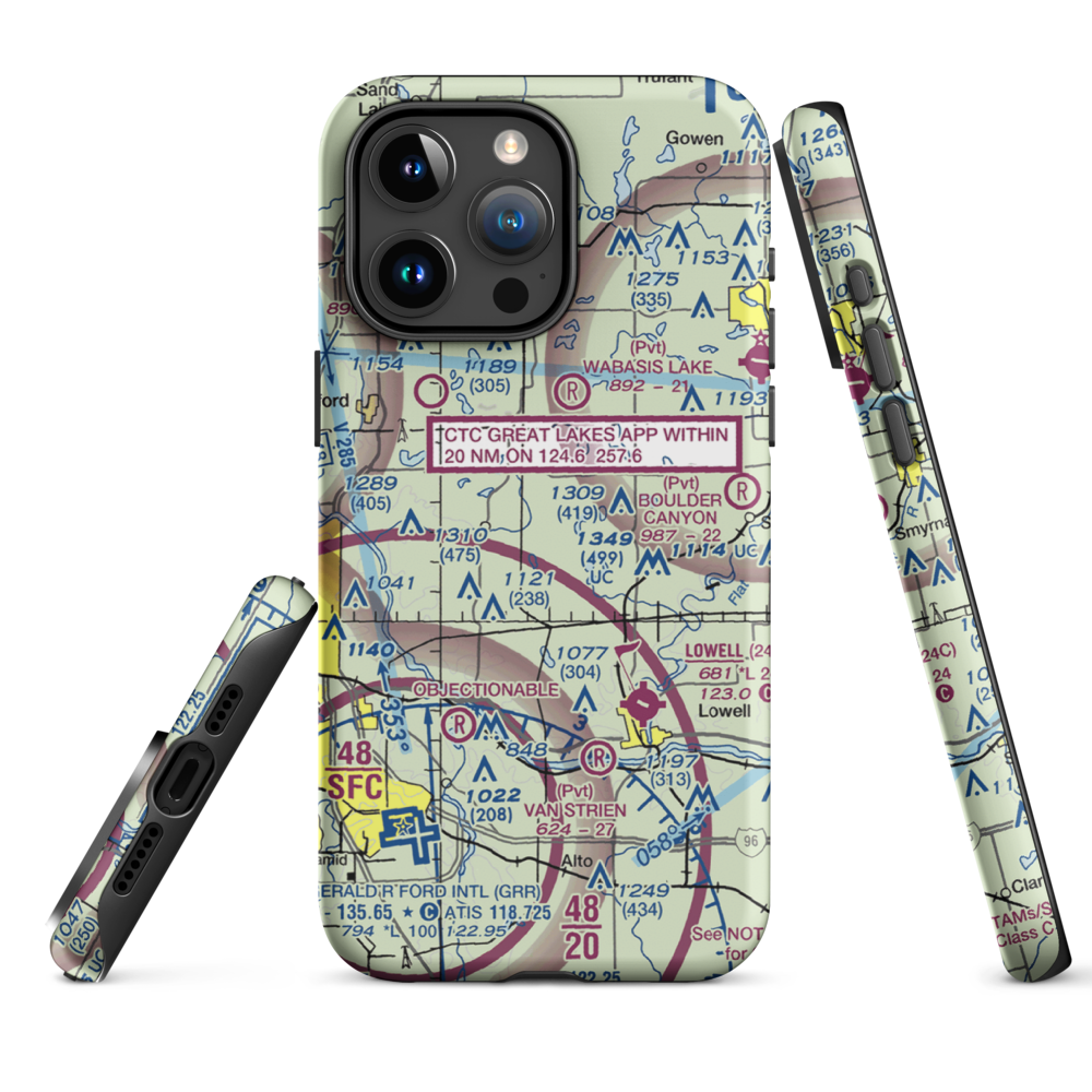 Cridler Airport (5MI3) VFR Sectional  Tough iPhone Case iPhone 15 Pro Max model shown