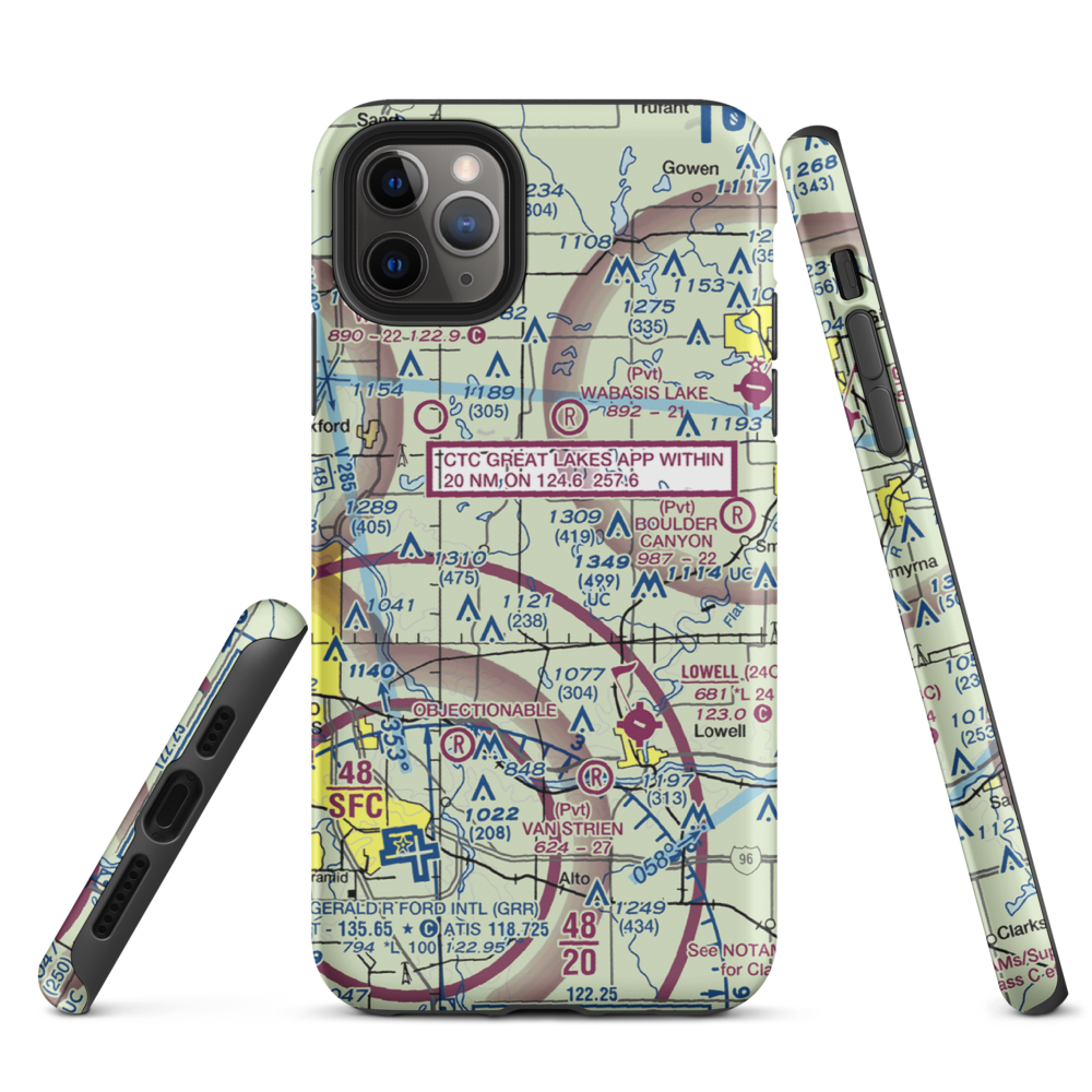 Cridler Airport (5MI3) VFR Sectional  Tough iPhone Case iPhone 11 Pro Max model shown