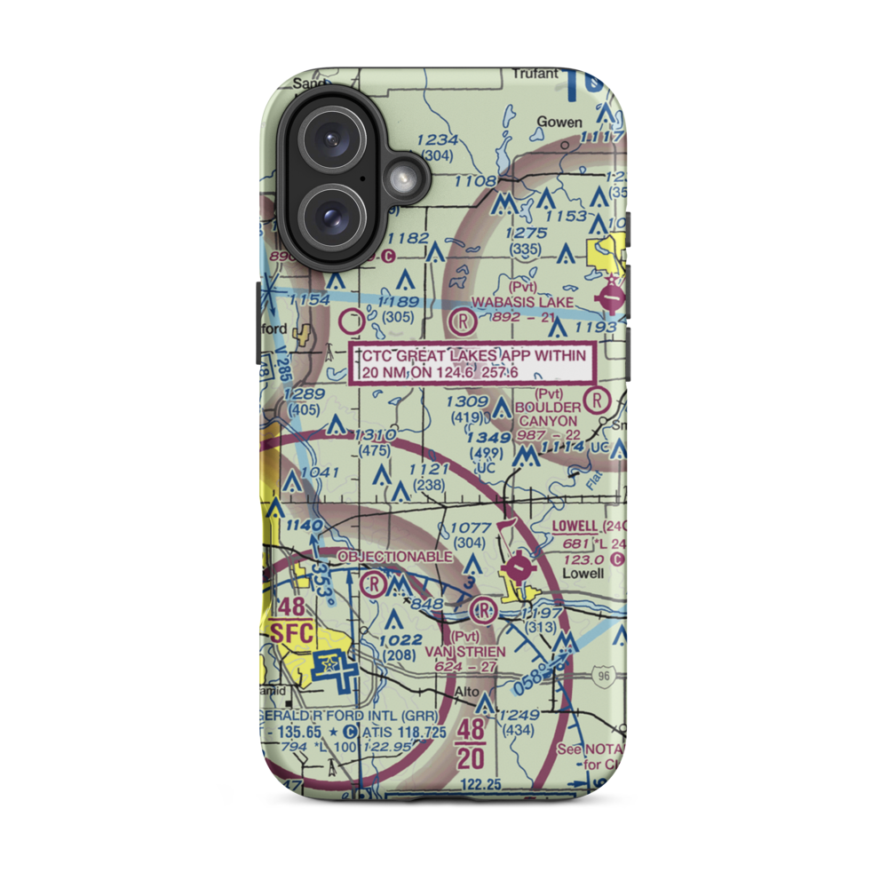 Cridler Airport (5MI3) VFR Sectional  Tough iPhone Case iPhone 16 Plus model shown