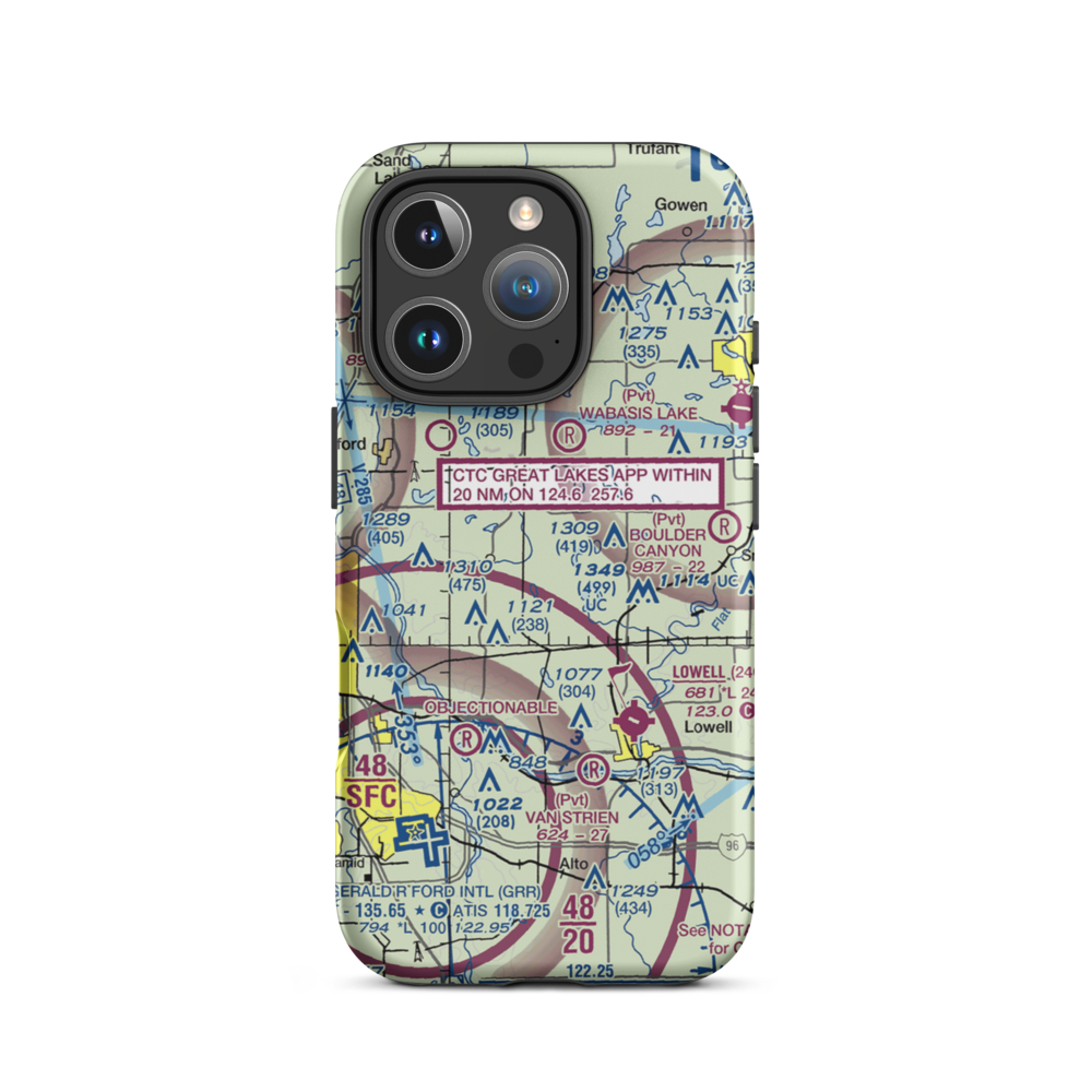 Cridler Airport (5MI3) VFR Sectional  Tough iPhone Case iPhone 16 Pro model shown