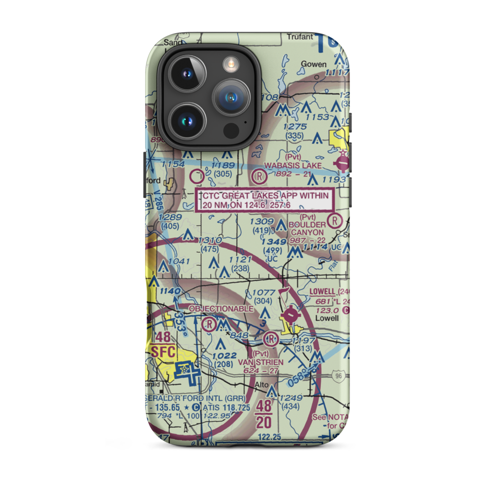 Cridler Airport (5MI3) VFR Sectional  Tough iPhone Case iPhone 16 Pro Max model shown