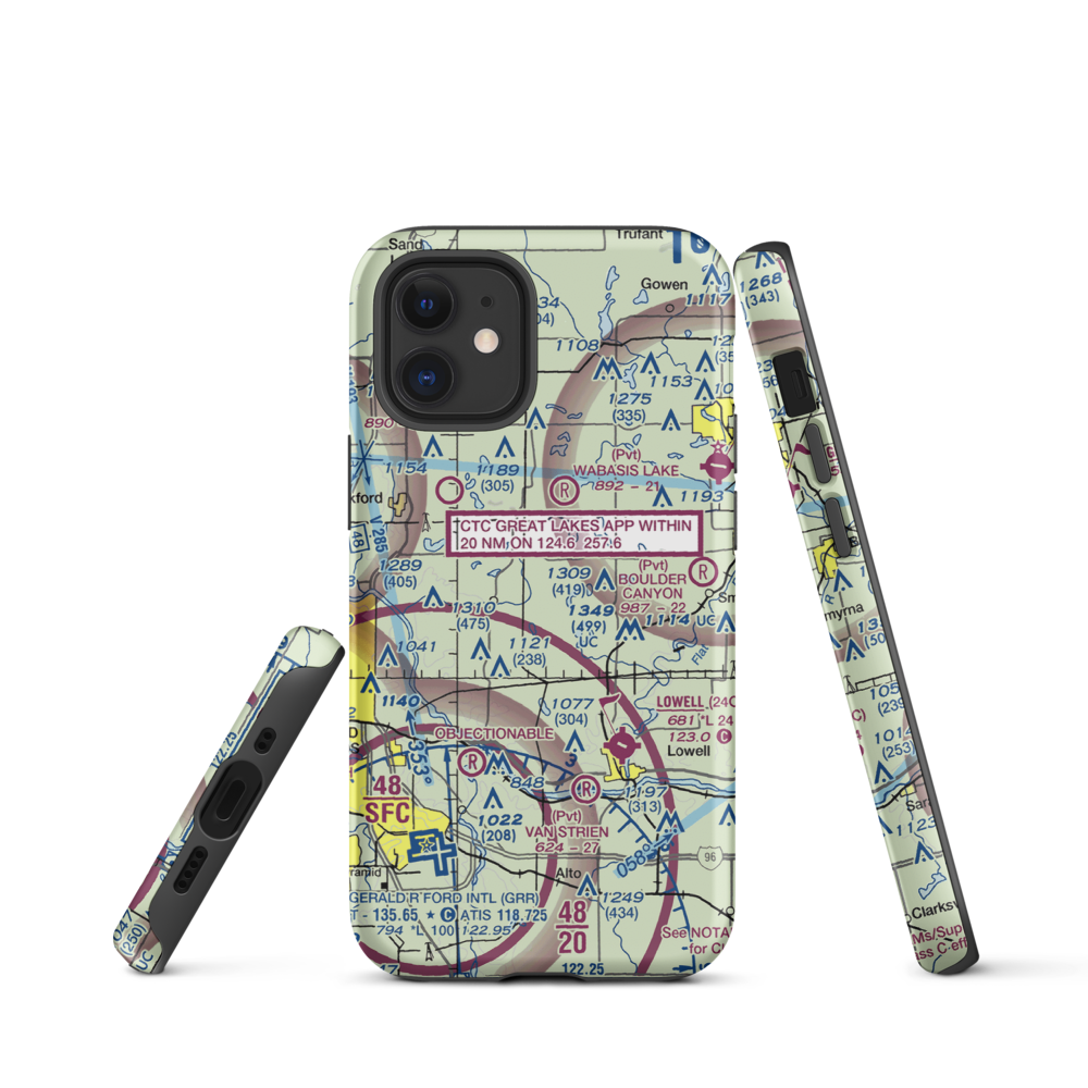 Cridler Airport (5MI3) VFR Sectional  Tough iPhone Case iPhone 12 mini model shown