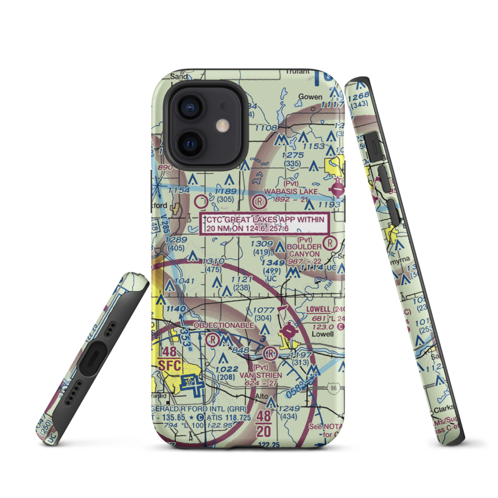 Cridler Airport (5MI3) VFR Sectional  Tough iPhone Case iPhone 12 model shown