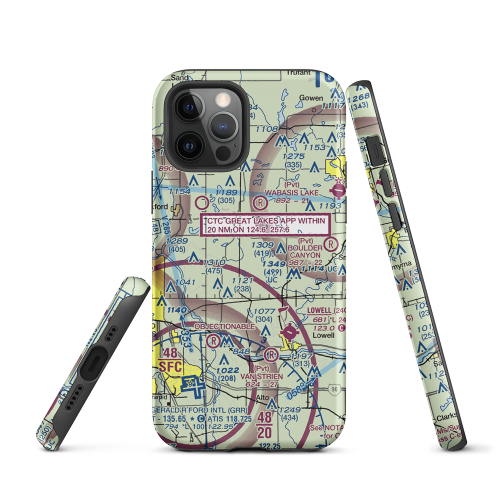 Cridler Airport (5MI3) VFR Sectional  Tough iPhone Case iPhone 12 Pro model shown