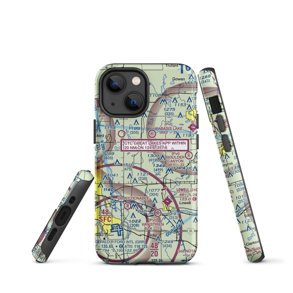 Cridler Airport (5MI3) VFR Sectional  Tough iPhone Case iPhone 13 mini model shown