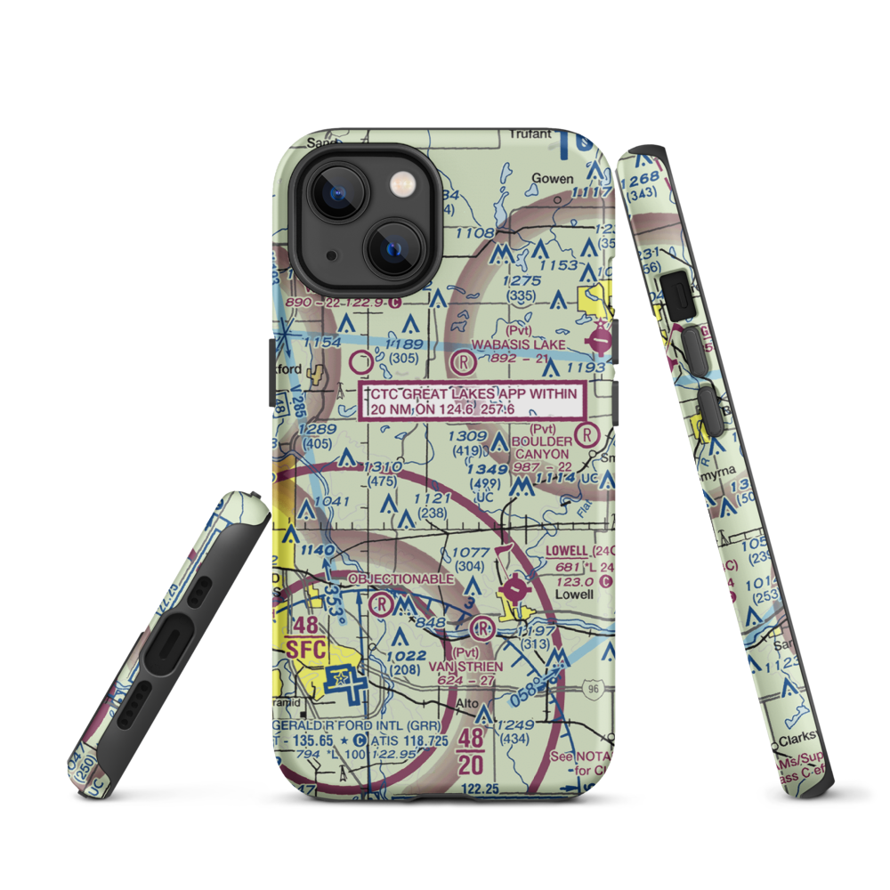 Cridler Airport (5MI3) VFR Sectional  Tough iPhone Case iPhone 13 model shown