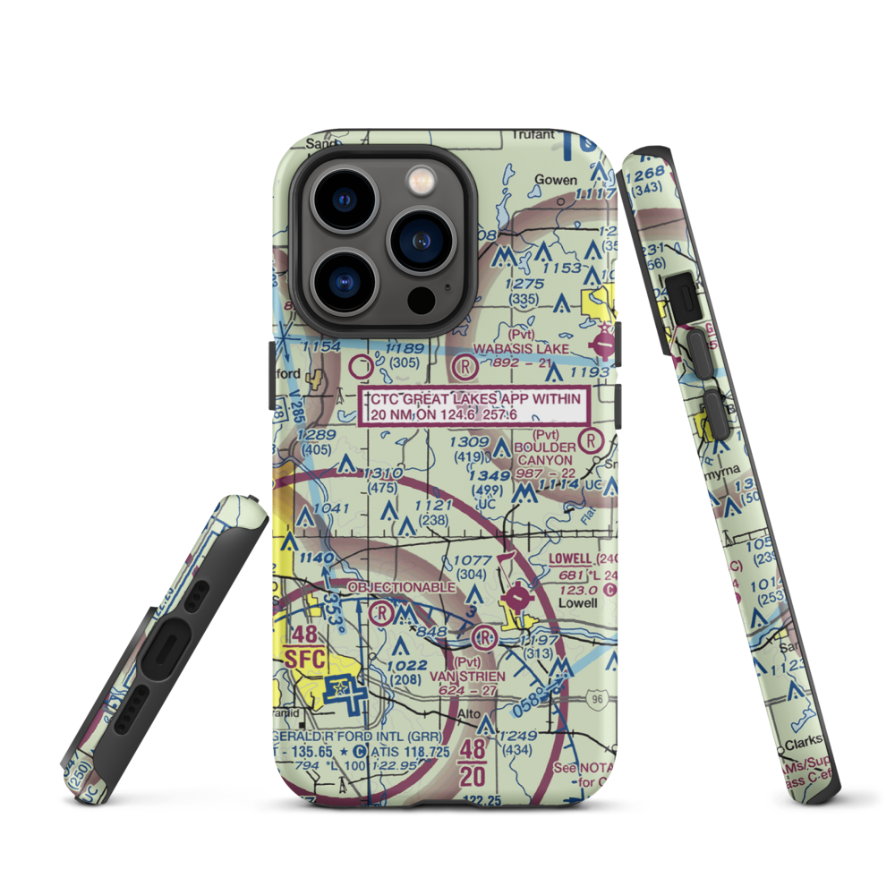 Cridler Airport (5MI3) VFR Sectional  Tough iPhone Case iPhone 13 Pro model shown