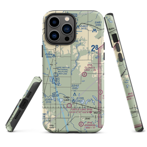 Crooked Lake Airstrip (20ND) VFR Sectional  Tough iPhone Case