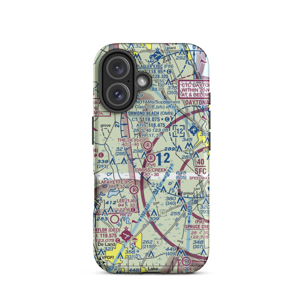 Cross Creek Farms Airport (04FL) VFR Sectional  Tough iPhone Case iPhone 16 model shown