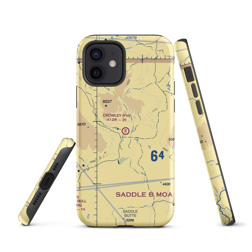 Crowley Ranch Airstrip (78OR) VFR Sectional  Tough iPhone Case iPhone 12 model shown