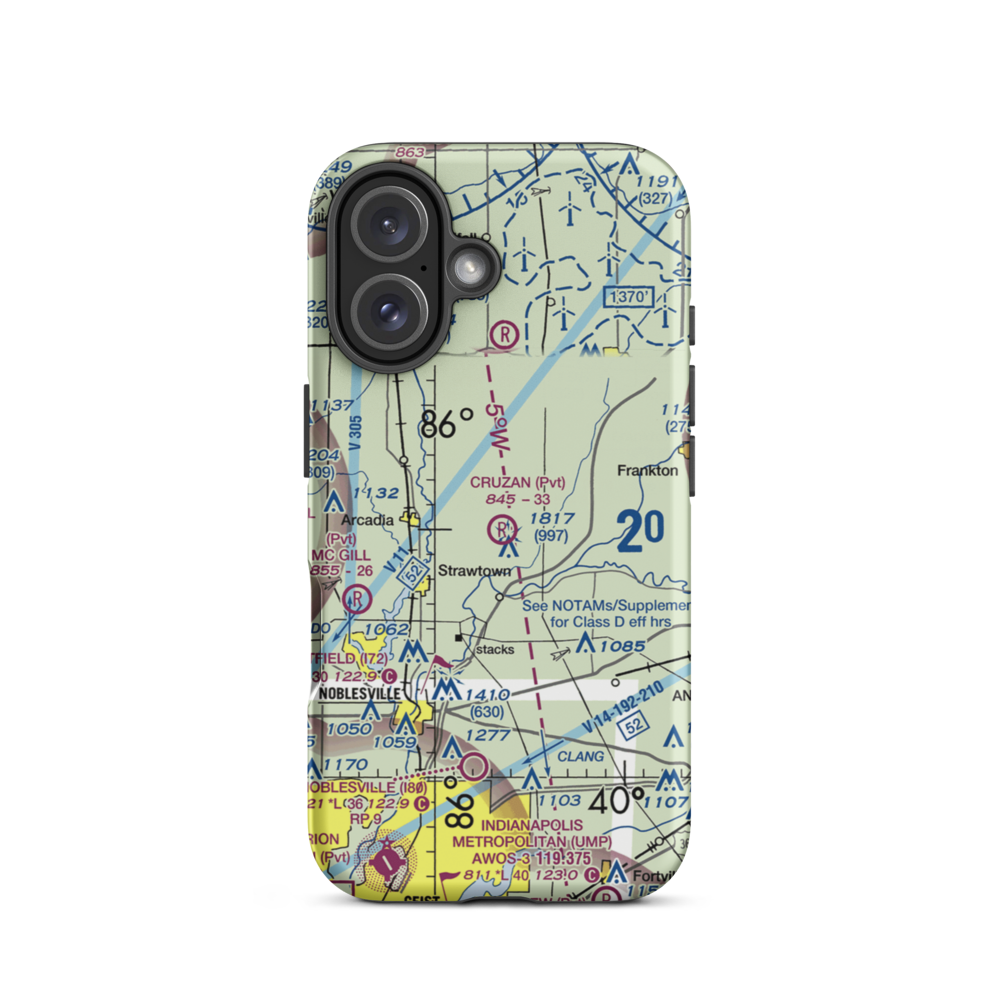 Cruzan Field (9II4) VFR Sectional  Tough iPhone Case iPhone 16 model shown