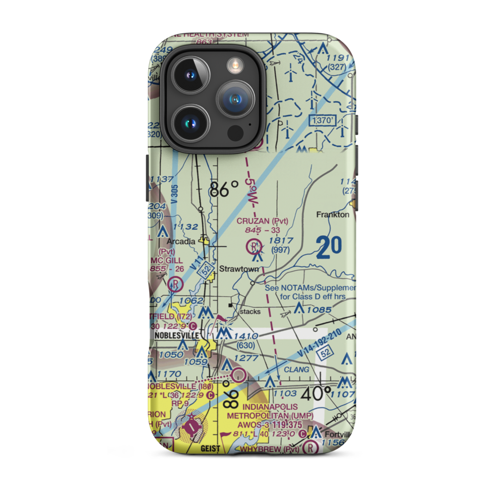 Cruzan Field (9II4) VFR Sectional  Tough iPhone Case iPhone 16 Pro Max model shown