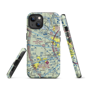 Crystal Ridge Airport (3AR6) VFR Sectional  Tough iPhone Case