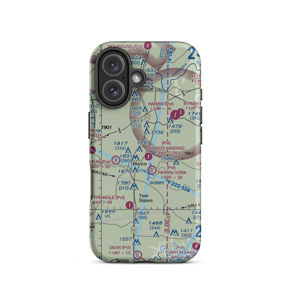 Cts Stacy Airport (US-0135) VFR Sectional  Tough iPhone Case iPhone 16 model shown